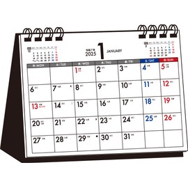 【T5】　2025年　シンプル卓上カレンダー　［月曜始まり／A6ヨコ］ (永岡書店の卓上カレンダー)