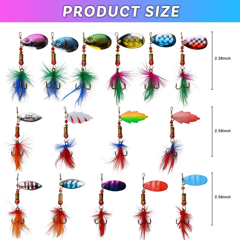 SHADDOCK Fishing Lures Kit Spoon Spinnerbaits Swimbait Crankbaits Minnow Variety