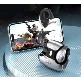 Generic AS-01 LED Wireless Bone Conduction Headphones BT5 .5 Clip-On ENC Gaming Sports Headphones for Smartphone, Black