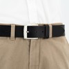 LINDENMANN Men's Buffalo Leather Belt 40 mm Black, black