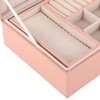 Jewelry Box Organizer 2 Layer Jewelry Storage Case PU Leather