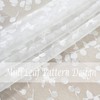 White Lace Sheer Curtain for Living Room Bedroom Leaf Buds
