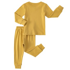 Kids Thermal Underwear Set Toddler Winter Base Layer Ultra Soft Long Johns for Little Boys Girls (Yellow,5Years)