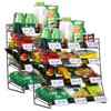 4-Tier Black Stackable Candy Display Rack, Snack Organizer for Countertop,