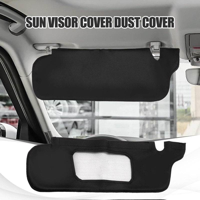 EATAKWARD 1Pair Black Car Sun Visor Cover, Replacement for Ford