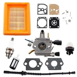 MCHNIC Carburettor with Air Filter Petrol Filter Petrol Hose for STIHL FS 120 R FS120 FS200 FS250 FS300 FS350 FS400 FS450 FS480 BT120 BT121 Brush Cutter Trimmer Replaces 4134 120 0603, 413 4 1200653