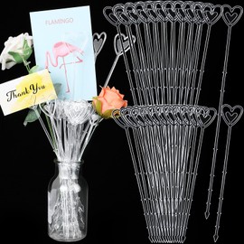 Jetec 100 piezas de plástico transparente para tarjetas de cabeza de corazón para bodas, fiestas de cumpleaños, eventos, decoraciones, 9 pulgadas, 13 pulgadas