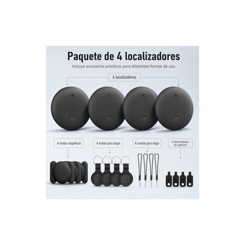 RVFRGRD Paquete de 4 Rastreador GPS Tracker,Localizadores GPS Compatible con