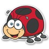 2 x 10cm Ladybird Ladybug Vinyl Sticker Bike Laptop Car