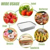 WANBAO 200 PACK 8.3"x6.2" Disposable Tin Foil Pans with Lids