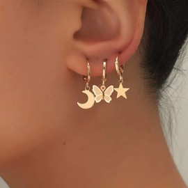 Cscreolen 925 Silver Small for Girls Heart Earrings for Women Hoop Earrings Silver 925 Stud Earrings Real Silver Women's Stud Earrings Silver 925 2 Pieces, Gold