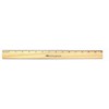 Westcott Ruler with Single Metal Edge - , 15", Wood