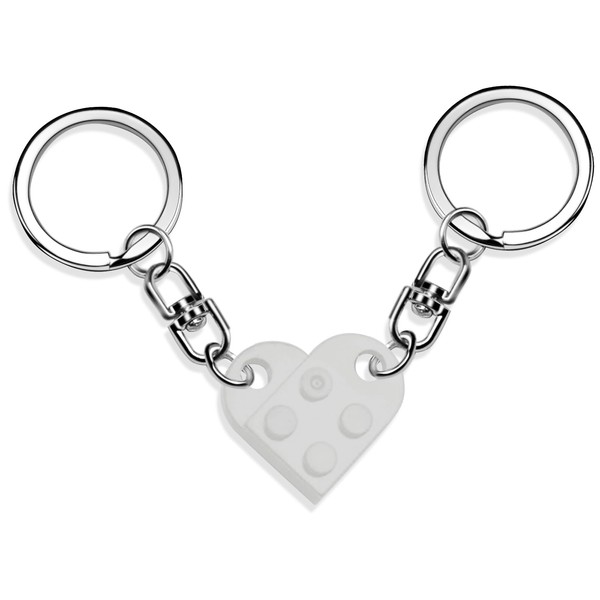 LXCCXM Brick Heart Keychain for Couples Best Friend BFF Matching