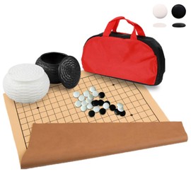 Luoyer Go Game Set with Carrying Bag Go Pieces Stones with Bowls Portable Weiqi for Beginner Club Bar Home Chinese Strategy Board Game for 2 Players Adults