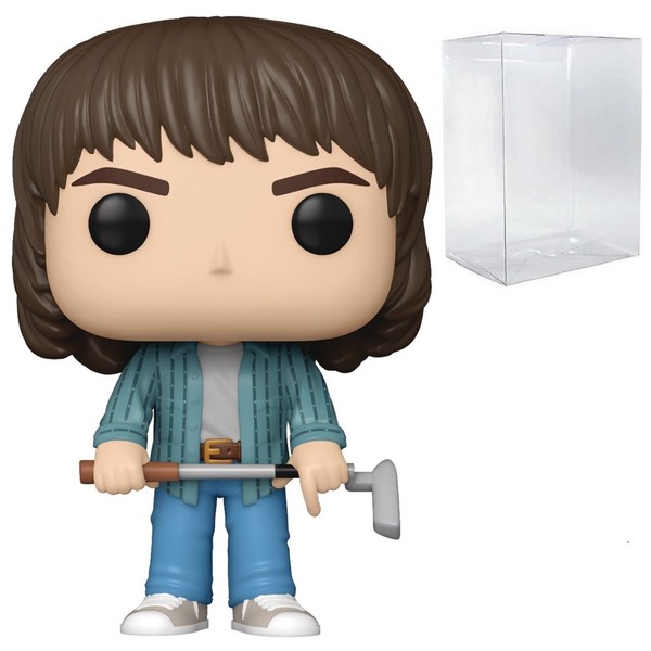 POP Stranger Things - Jonathan Byers with Golf Club Funko Vinyl Figure (Bundled with Compatible Box Protector Case), Multicolor, 3.75