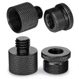Frgyee 4 x Thread Adapter 5/8 Female to 3/8 Male and 3/8 Female to 5/8 Male Mic Mount Adapter Screw Thread Adapter for Microphone Holder to Camera Tripod Adapter