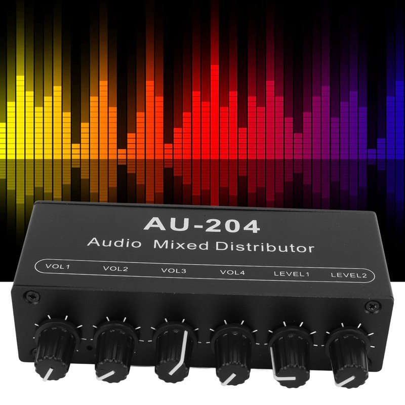Stereo Audio Splitter Box Mini Preamplifier Headphone Amplifier 2 Way