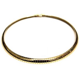 NYFASHION101 8mm 18" Clean Gold-Tone Omega Chain Necklace OMG8-18