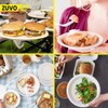 Zuvo Disposable Plates 50 Pack - 100% Compostable White Paper
