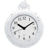 CENTOLLA Bathroom Clock, Waterproof Clock for Shower, Battery Operated (White)