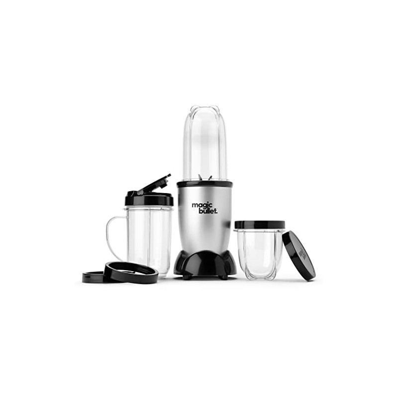 Magic Bullet Blender, Small, Silver, 11 Piece Set