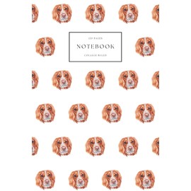 Notebook College Ruled: English Springer Spaniel Watercolour Notepad, Lined Dog Journal, 60 Sheets (120 Pages), 6" x 9"
