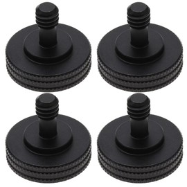 4 x Screw with Ears for Tripod with Quick Release 1/4" Tripod Screw Adapter L Mount for Tripods, Recorders, Camcorders, Cameras
