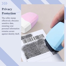 Identity Theft Protection Roller Stamp, 1 Count Confidential Roller Stamp, Anti Theft, Privacy & Security Stamp, Designed for ID Blackout Security, Stamp Pad, Office Supplies:_Green_1 Count