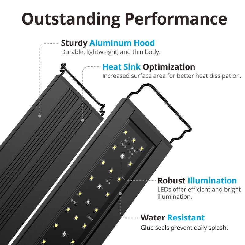 NICREW C10 Plants LED Aquarium Light, 18-24 in, 13 Watts,