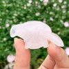 YGLINE Gemstone Crystal Animal Totem Spirit Stone Figurine (Eagle-Rose Quartz)