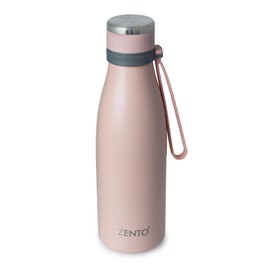 Zento BPA Free Stainless Steel Insulated Vacuum Water Bottle – 550ml, Thermoshield Technology, Cold for 24 Hours & Hot for 12 Hours, Reusable Drinking Bottle with Multi-Purpose Use (Peach)