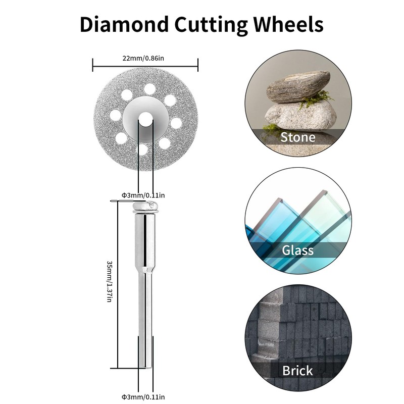 Dremel Cutting Discs for Rotary Tool - 36pcs Diamond Cutting