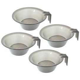 lasenersm 4 Pieces Hair Color Mixing Bowl Hair Color Bowl Hair Dye Bowl Applicator Bowl Plastic Color Mixing Tint Bowls Hair Dyeing Bowls Dyeing Coloring Tool for Home Salon Hairdressing, Gray
