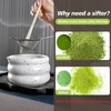 SOOCVWOLF 5 Pcs Matcha Whisk Set, Ceramic Matcha Kit for