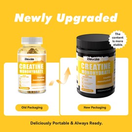 ElevateLife NSF Certified Creatine Monohydrate Gummies 5000mg for Men & Women, Chewables Creatine Monohydrate for Muscle Strength, Muscle Builder, Energy Boost, Pre-Workout Supplement-90 Pineapple