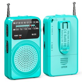 Tendak Portable Radio AM FM, Small Radio for Home, Outdoor, Emergency-Blue