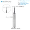 CoCud End Mill CNC Router Bits, 1/8" Shank 1.5mm Cutting