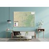 Kansas, Oklahoma, Missouri and Arkansas Poster Map - 23.3 x