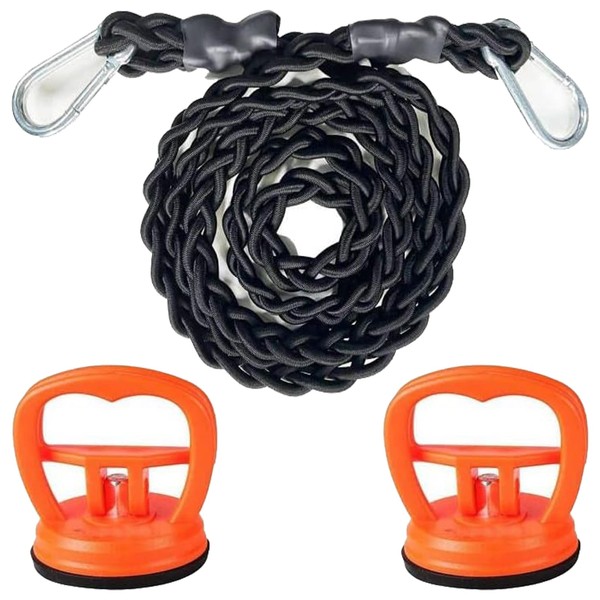 Retractable Portable Clothesline for Travel，Tri-Braided Clothing line with Strong Suction