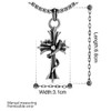 Rockyu Popular Brand Necklace for Men, Popular Cross Stainless Steel