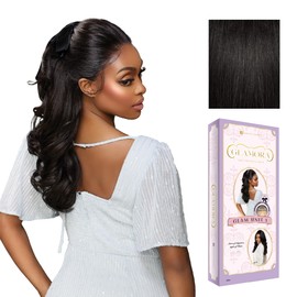 Sensationnel Glamora Lace Front Wigs - Glam Unit 1 13x4 Laceparting Ready to Wear Synthetic Preplucked Hairline Glueless Lacefront (1B OFFBLACK)