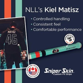 SNIPER SKIN ICT Lacrosse Grip | Better Alternative to Grip Tape | Easy to Install, Lightweight, Waterproof Replacement Grip | Universal Sizing for Adults & Youth | Large Canada Flag
