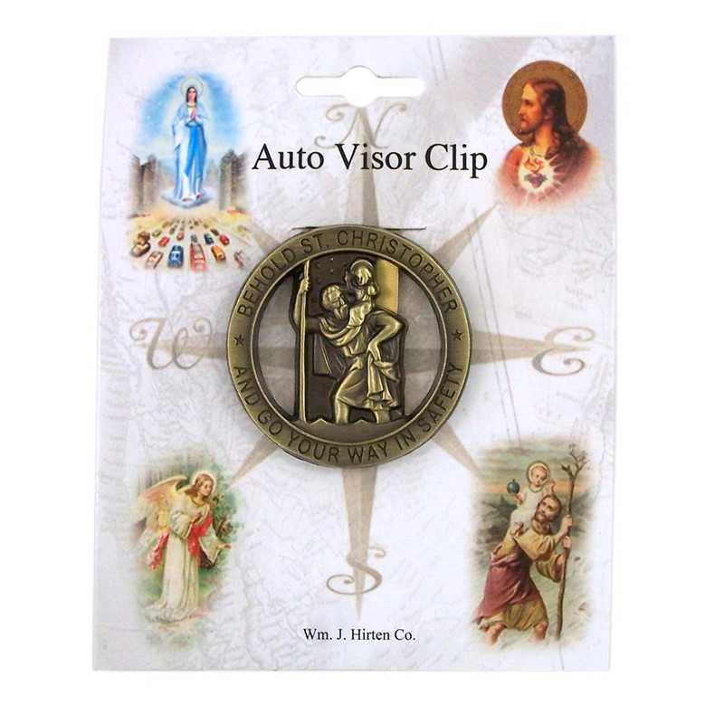 HIR Round Bronze Saint St Christopher Go Your Way in