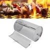 Rolling Grilling Basket, Stainless Steel BBQ Grill Mesh Cylinder Grill
