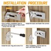 Slidng Door Lock, 90 Degree Door Hasp Latch Lock, Stainless