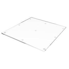 Clear Acrylic Flat Cutting Board 12" x 12" Countertop Charcuterie Chopping Block and Several Rubber Bumpers for Hotels Home Kitchens and Restaurants by Marketing Holders