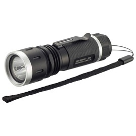 OHM LHA-SOS431-K LED Torch Light with SOS Morse Signal Flashing Function 300lm