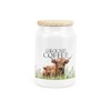 Purely Home Highland Cow Ceramic Ground Coffee Storage Canister -