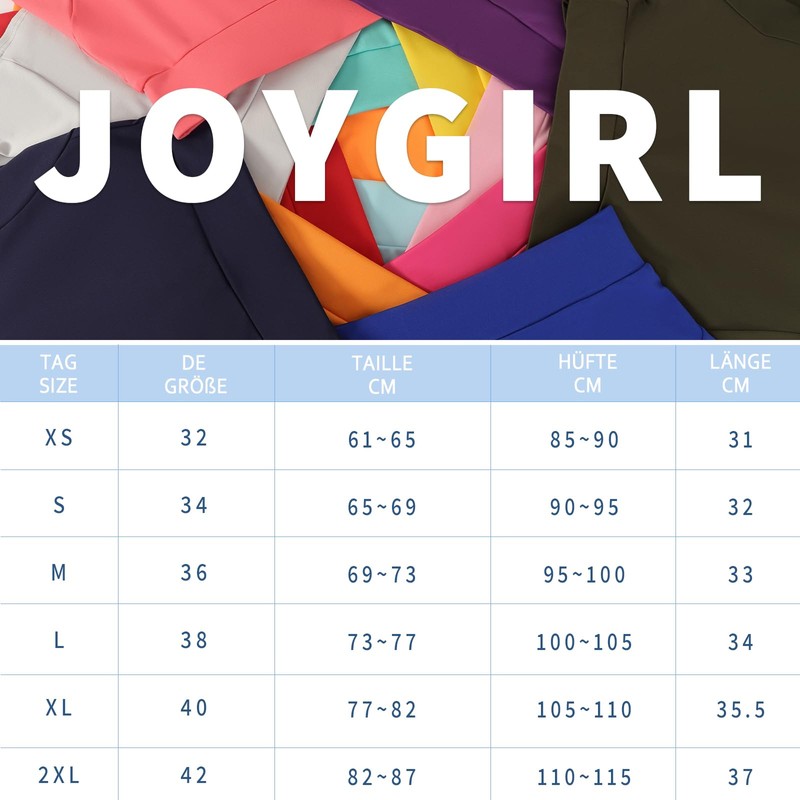 JoyGirl Gonna da tennis da donna con pantaloncini interni, plissettata,