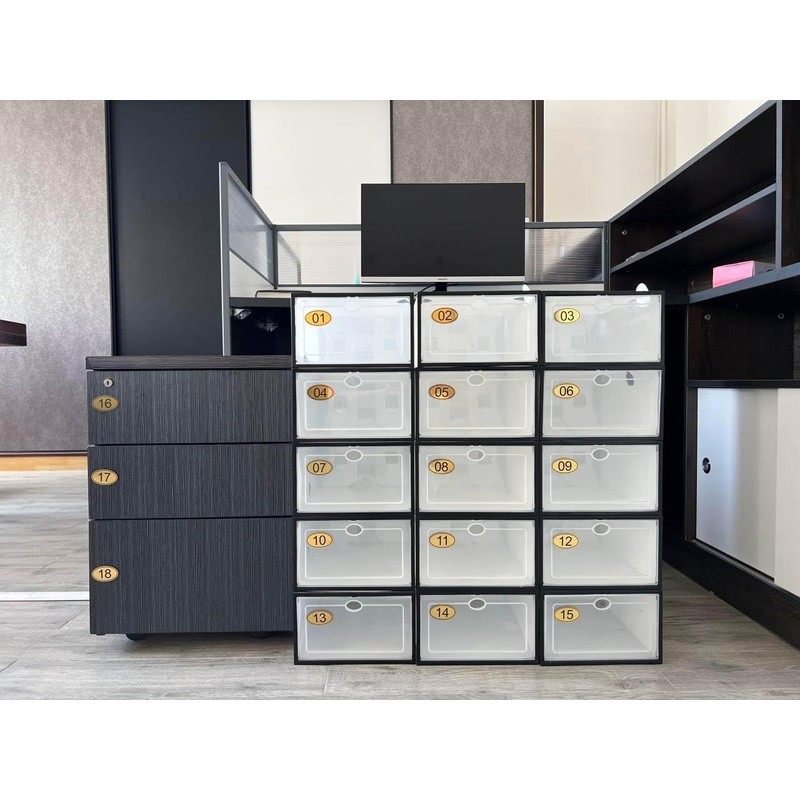 NanTun 100 Sets ABS Engraved Silver Oval Table Numbers Locker